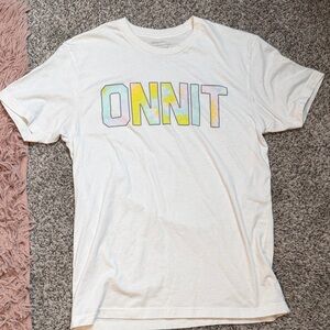 White Tee with Colorful Logo